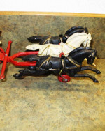 Cast Iron 3 Horse Drawn Hook & Ladder Fire Engine Parts