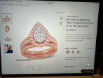 Round-Cut Diamond Pear-Shaped Bridal Set 1 ct tw 14K Rose Gold