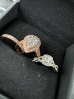 1/2 CT. T.W. Princess-Cut Diamond Frame Twist Engagement Ring in 14K White Gold?