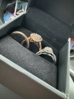 1/2 CT. T.W. Princess-Cut Diamond Frame Twist Engagement Ring in 14K White Gold?