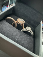 1/2 CT. T.W. Princess-Cut Diamond Frame Twist Engagement Ring in 14K White Gold?