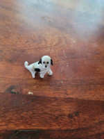 3 vintage handmade glass dogs