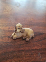 4 vintage doll house size dogs