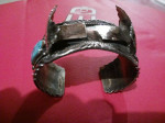 turquoise / coral Cuff Bracelet