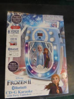 Disney Frozen II Karaoke with Snowflake Projector and Microphone cd+g