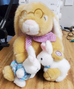 Dan Dee 11” Plush Musical Lighted Talking Easter Bunny With Two Babies