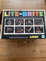 HASBRO LITE BRITE ORIGINAL BOX COMPLETE SET VINTAGE