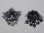 Vintage Silver-tone with Amethyst Clip-on Earrings