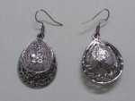 Silver-tone Earrings with Rhinestones