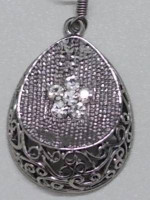 Silver-tone Earrings with Rhinestones
