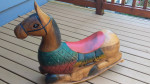 Vintage-looking solid wood rocking horse
