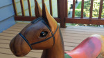 Vintage-looking solid wood rocking horse