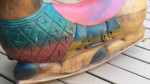 Vintage-looking solid wood rocking horse
