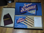 SUPER SCRABBLE 200 Wood Tiles 441 Spaces Crossword Board Game