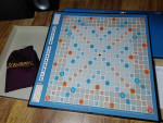 SUPER SCRABBLE 200 Wood Tiles 441 Spaces Crossword Board Game
