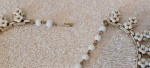 Vintage Coro Signed Milk-Glass Floral Adjustable 17" Choker OBO