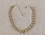 Vintage Coro Signed Milk-Glass Floral Adjustable 17" Choker OBO