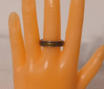 Brown and Green Enamel Fashion Ring / Band Size 9 OBO
