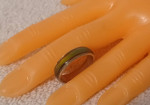 Brown and Green Enamel Fashion Ring / Band Size 9 OBO