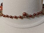 Vintage Triple Strand Multi-Color Acrylic Bead Adjustable Choker OBO