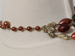 Vintage Triple Strand Multi-Color Acrylic Bead Adjustable Choker OBO