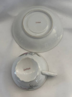 Pink and White Floral Tea Cup and Saucer "Japan"