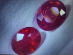 Translucent Red Ruby Pair