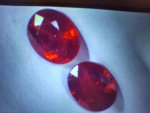 Translucent Red Ruby Pair
