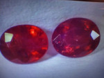 Translucent Red Ruby Pair