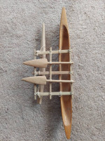 Hand Made Model Ourtrigger Canoe from Samoa