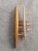 Hand Made Model Ourtrigger Canoe from Samoa