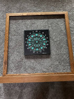 New Price! Amazing Custom Made Solid Wood Frame W/Dartboard& Darts!!