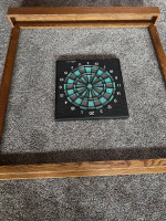 New Price! Amazing Custom Made Solid Wood Frame W/Dartboard& Darts!!