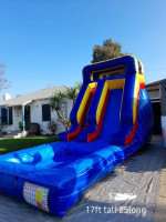 Bounce houses Waterslides and Tables and chairs