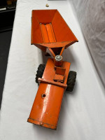 Vintage Structo Tractor With A Bottom Dump Trailer