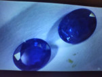 Royal blue sapphire pair