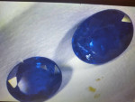 Royal blue sapphire pair