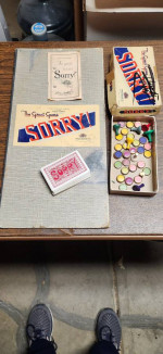 Vintage Parcheesi & Sorry Board games