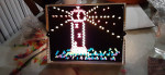 Vintage Lite Brite Toy With Pegs & Box Tested Working 1998
