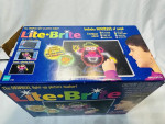 Vintage Lite Brite Toy With Pegs & Box Tested Working 1998