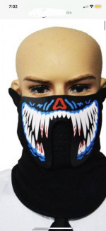 Halloween Light Up Face Mask— New!!