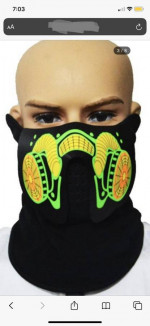 Halloween Light Up Face Mask— New!!