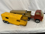 3 Vintage Tonka Toys: Truck And 2 Horse Trailer