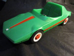 Vintage DBGM Big Plastic Barbie Sized Green Race Car Made in W Germany