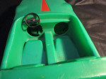 Vintage DBGM Big Plastic Barbie Sized Green Race Car Made in W Germany