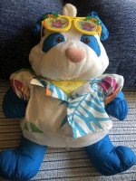 Puffalump 80's Toys Vintage Panda Bear with Hologram Sun Glasses
