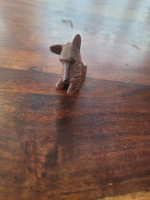 Vintage hand carved wood one of a kind dog
