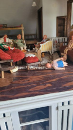 Vintage really beautiful one of a kind blue doll house