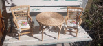 American Girl Maryellen's Seaside Diner and Wicker Bistro Table&chairs