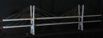 HO Scale 72" Double Deck HO Train Suspension Bridge